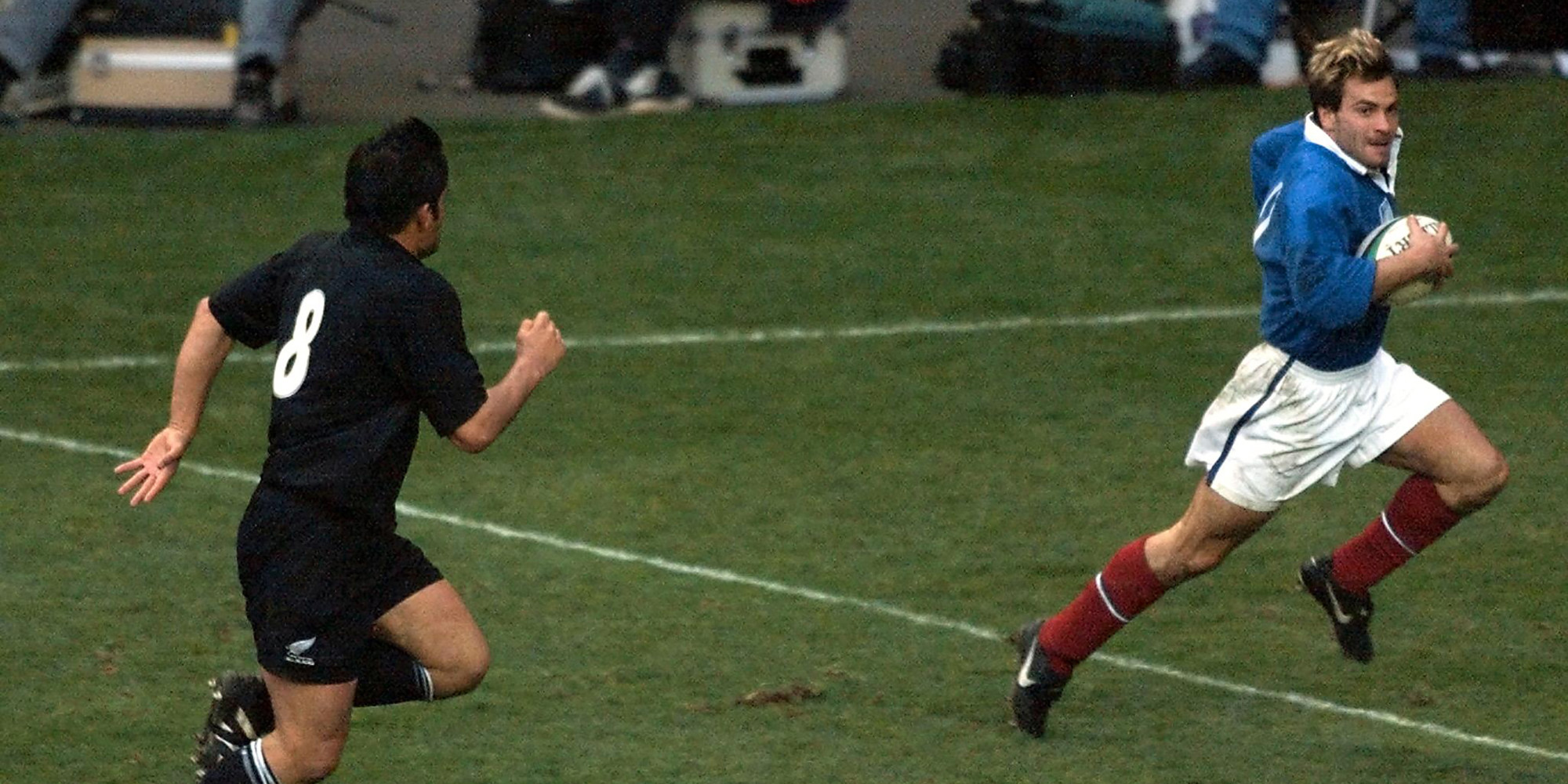 Coupe Du Monde De Rugby 1999 France Nouvelle Zélande ARCHIVE - Revivez l'essai de Christophe Dominici en demi-finale de la