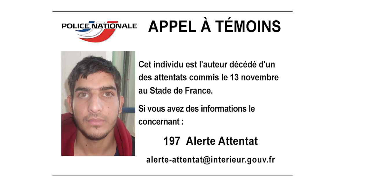 Attentats De Paris Appel A Temoins Pour Identifier L Un Des Kamikazes Du Stade De France