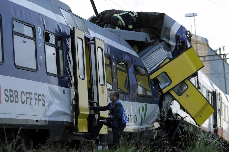 Suisse un Français tué dans l'accident de trains Suisse un Français tué dans l'accident de trains