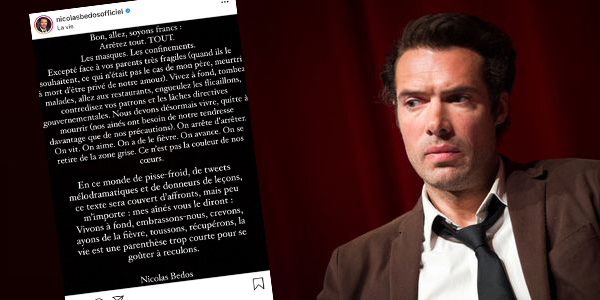 Coronavirus La Polemique Lancee Par Nicolas Bedos En Cinq Actes