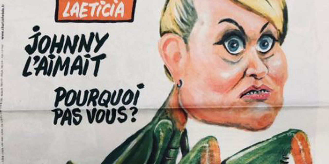 Laeticia Hallyday En Mante Religieuse En Une De Charlie Hebdo