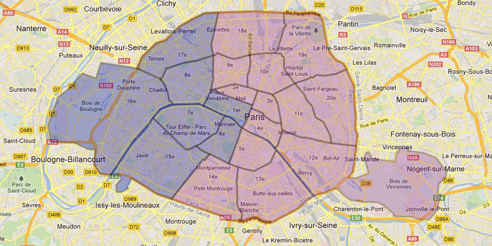 carte est paris La carte électorale de Paris : la ville divisée