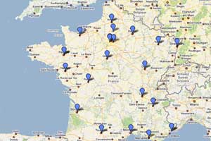 La carte des écoles fermées pour cause de grippe A