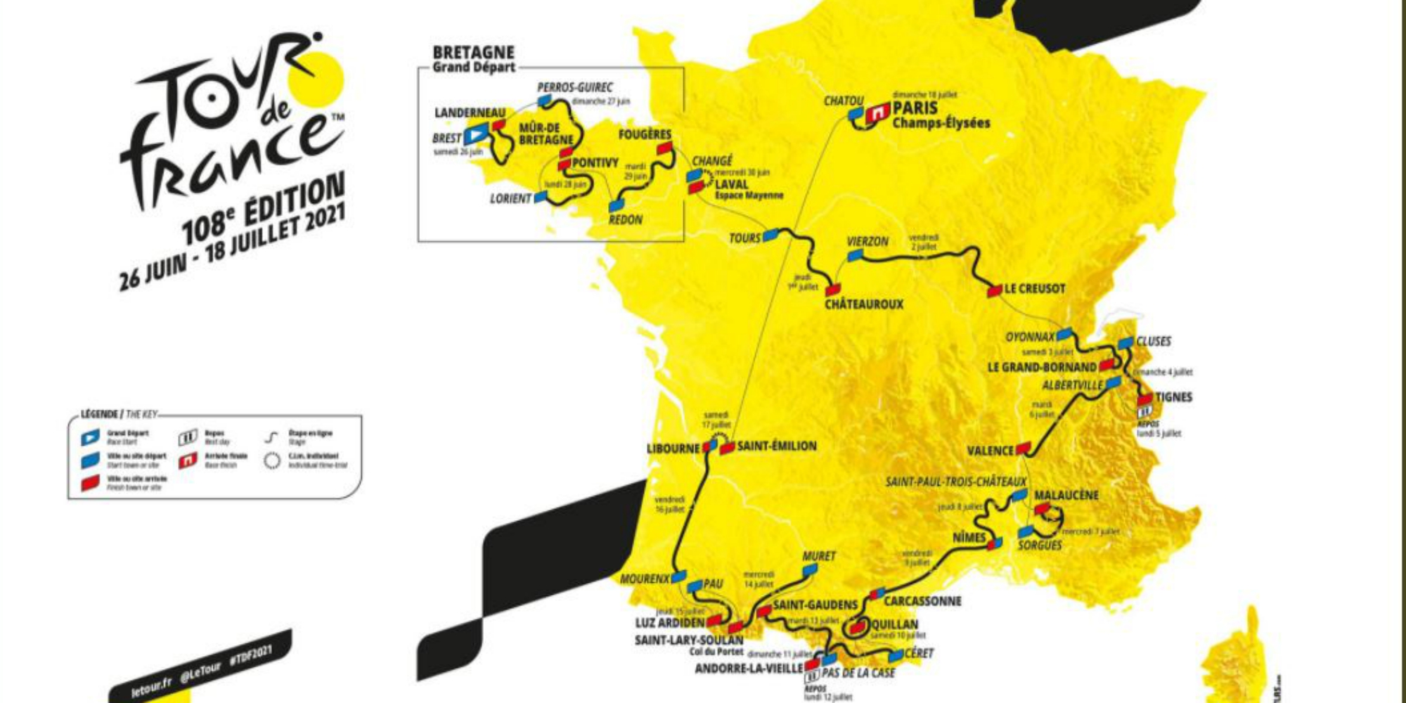 tour de france route 2021