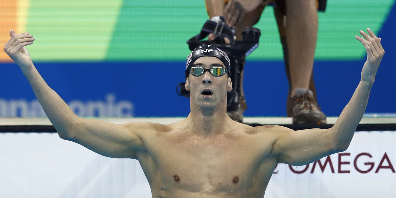 Photo Dédicacée Michael Phelps 8x10 - 23x Médaillé D'or - Avec Certificat