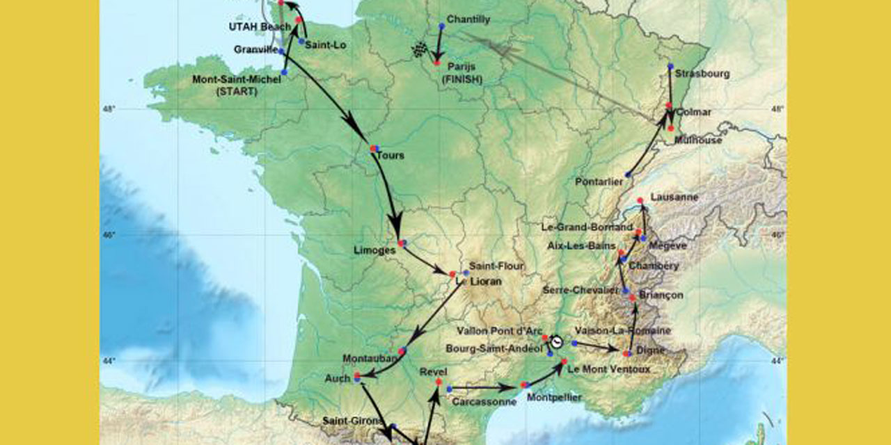 A Quelle Heure Part Le Tour De France La carte du Tour de France dévoilée avant l’heure