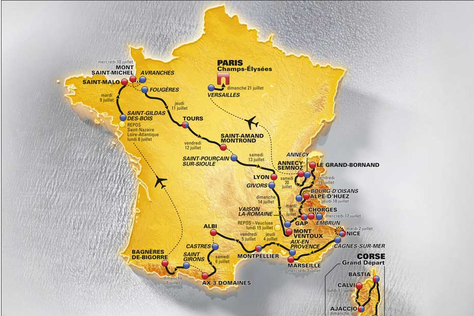 Sur Quelle Chaîne Regarder Le Tour De France Le parcours du Tour de France 2013
