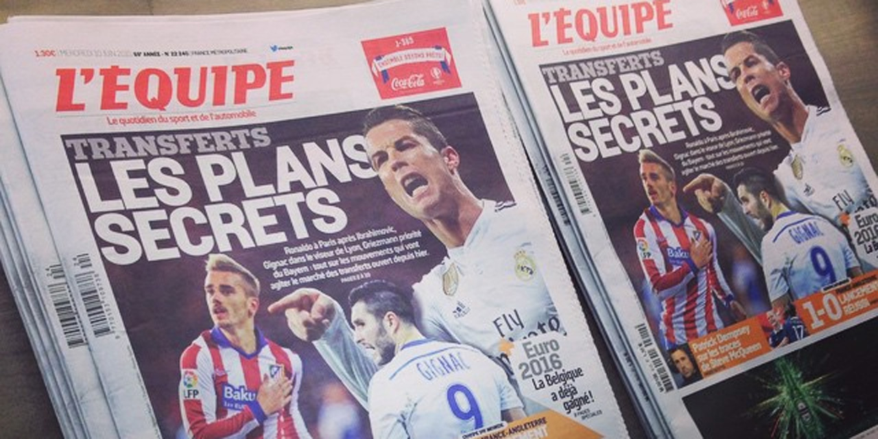 Le quotidien "L'Equipe" passe au format tabloïd