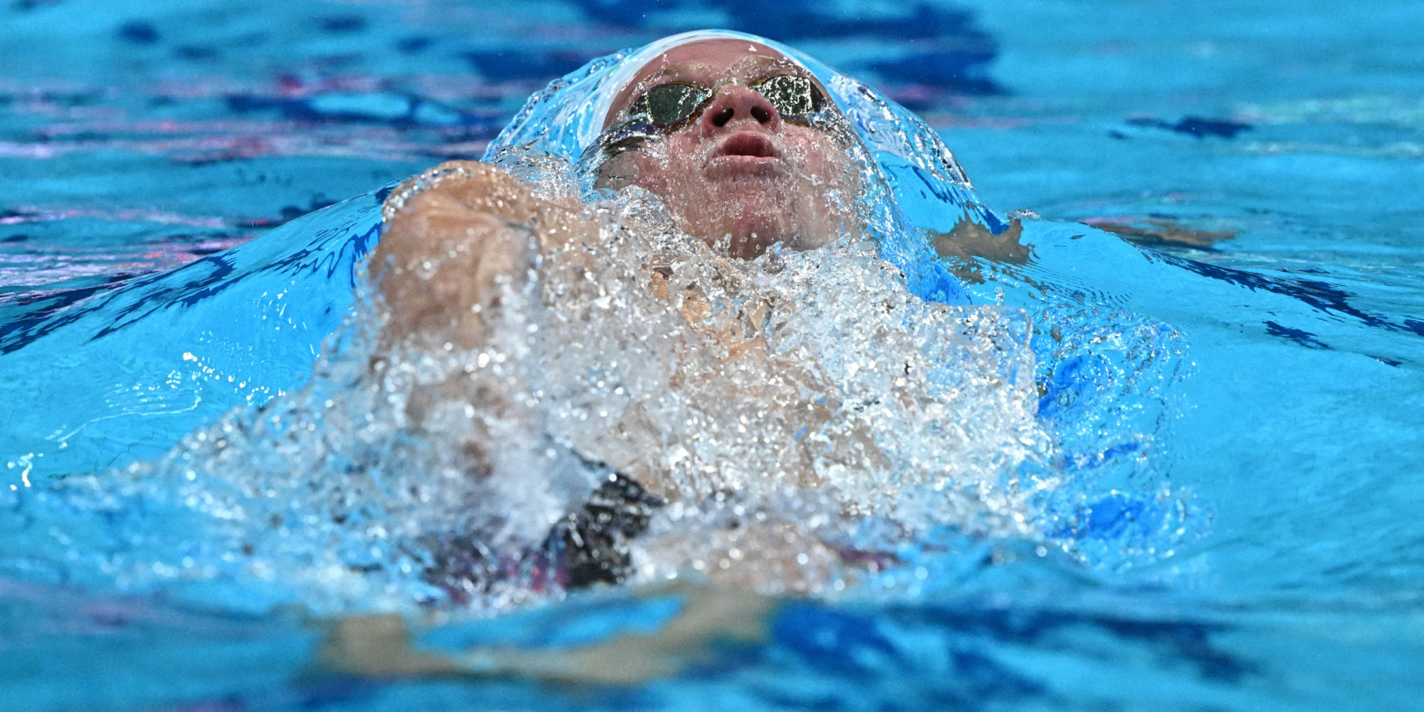 Swimming the young Frenchman Léon Marchand world champion in the 400m