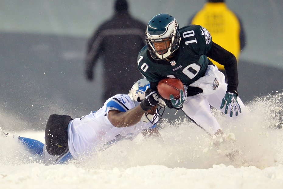 NFL les Eagles gagnent le "Snow Bowl"