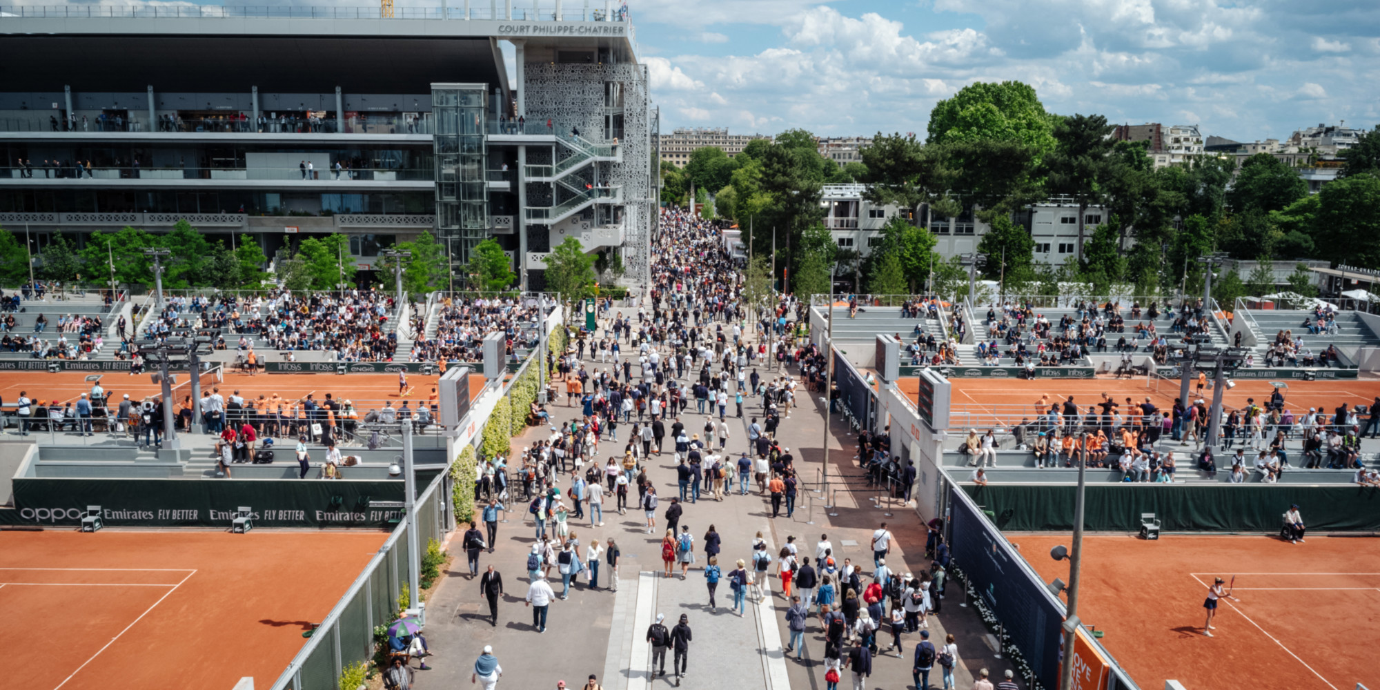 RolandGarros 2023 immersed with spectators during training on Centre