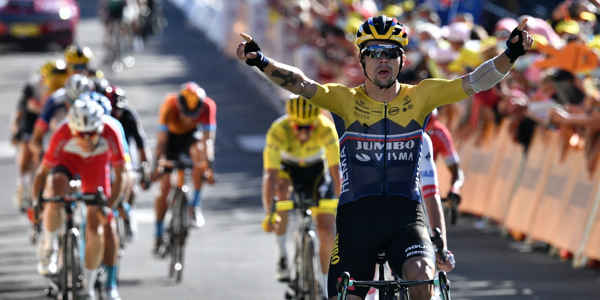 Tour de France Primoz Roglic remporte la 4e étape, Alaphilippe reste