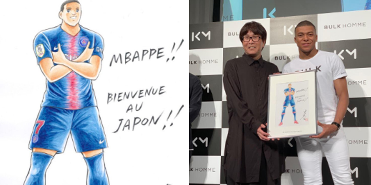 Video En Voyage Au Japon Kylian Mbappe Dessine Par L Auteur D Olive Et Tom